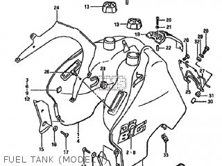 FUEL TANK (MODEL J) - DR750S 1989 (K) (1 2 4 15 16 E17 E18 E21 E22 E24 E25 E34 E39 E53