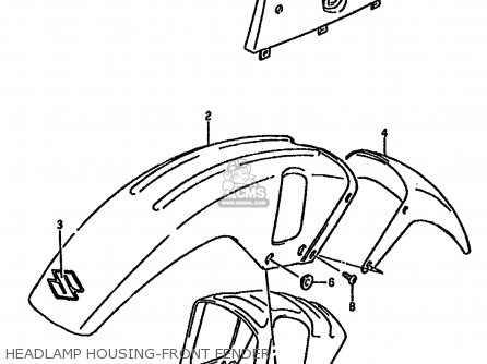 HEADLAMP HOUSING-FRONT FENDER - DR750S 1989 (K) (1 2 4 15 16 E17 E18 E21 E22 E24 E25 E34 E39 E53