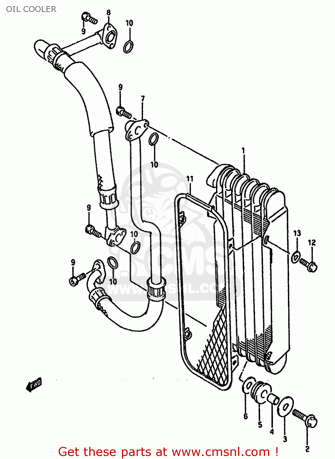 OIL COOLER DR750SU 1988 (J) GERMANY (E22)
