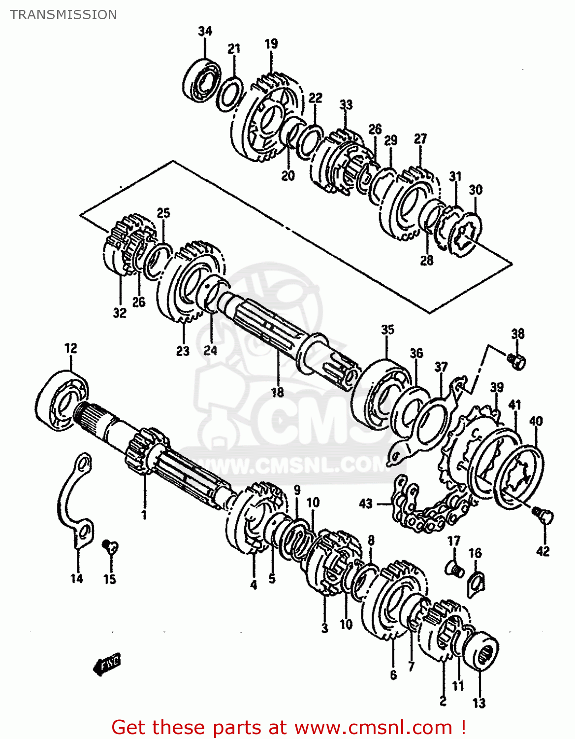 TRANSMISSION DR750SU 1988 (J) GERMANY (E22)