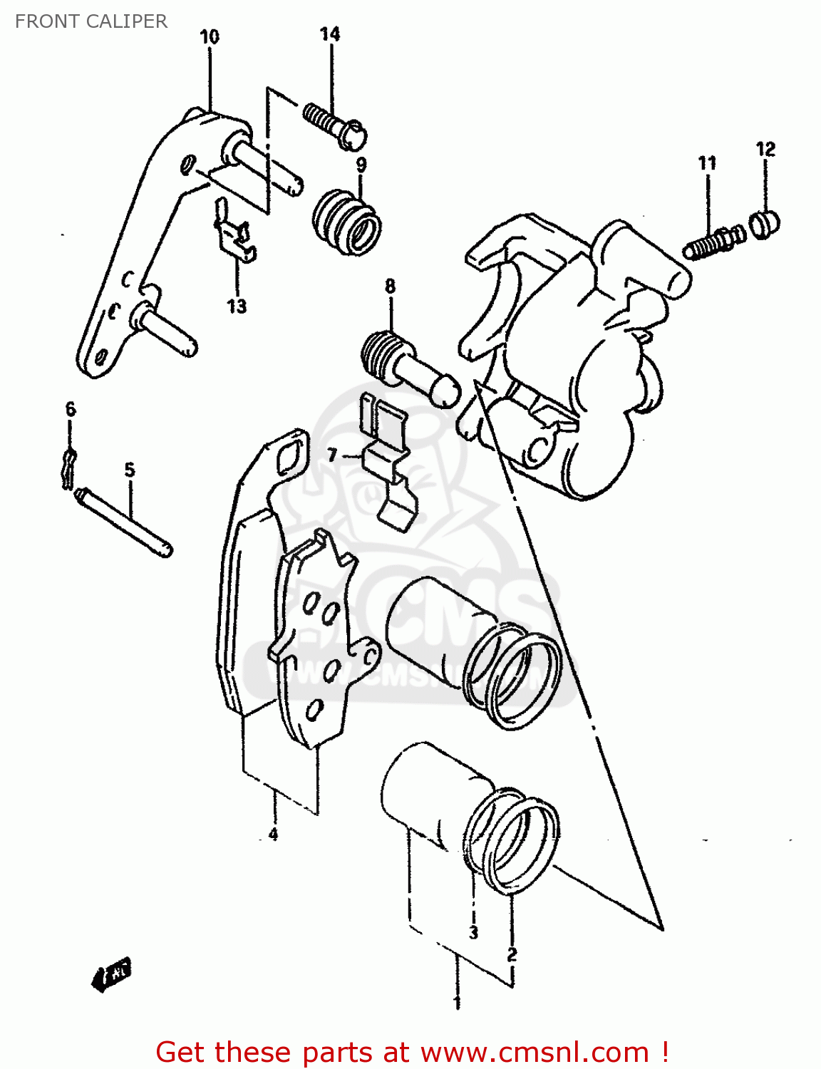 FRONT CALIPER DR750SU 1988 (J) GERMANY (E22)