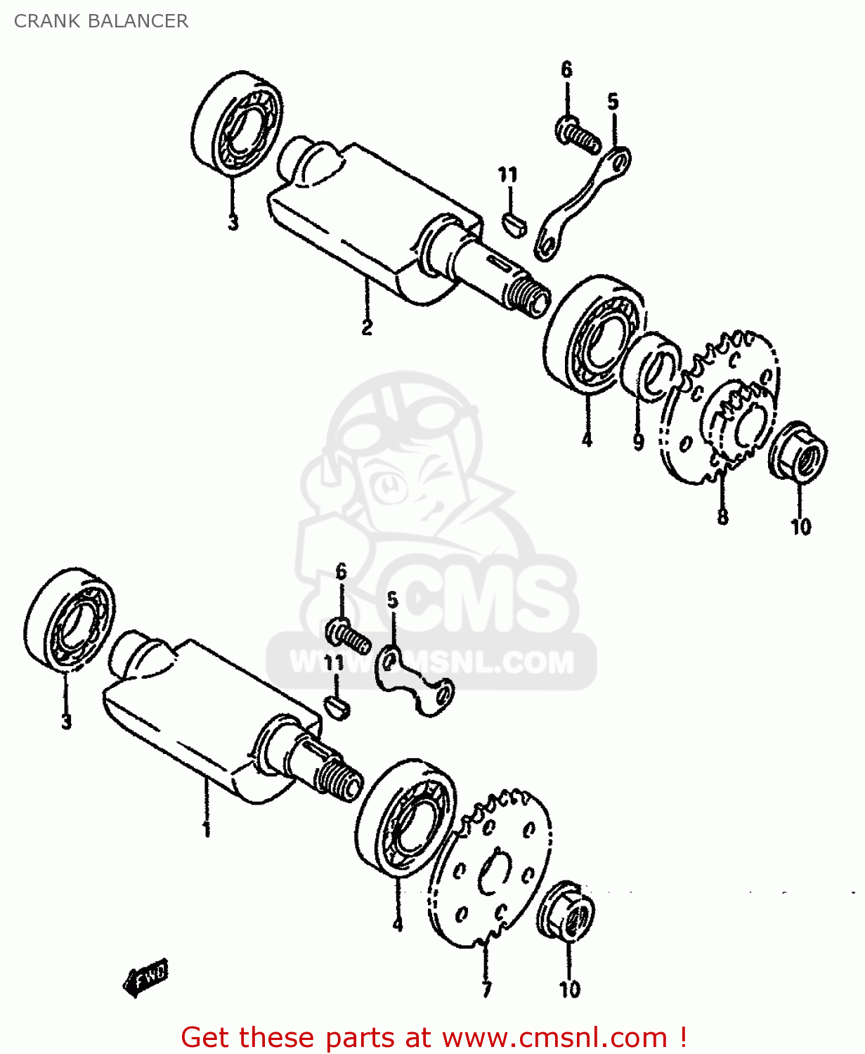 CRANK BALANCER DR750SU 1988 (J) GERMANY (E22)