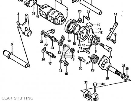 GEAR SHIFTING - DR750SU 1988 (J) GERMANY (E22)