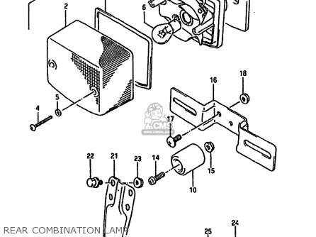 REAR COMBINATION LAMP - DR750SU 1988 (J) GERMANY (E22)