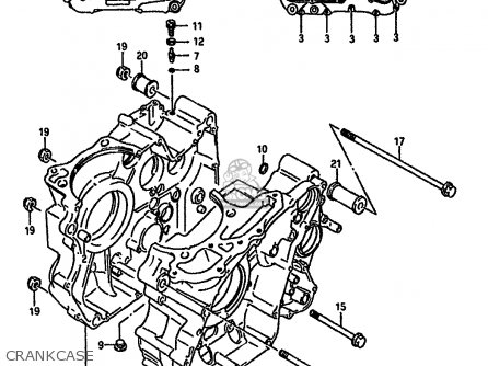 CRANKCASE - DR750SU 1988 (J) GERMANY (E22)
