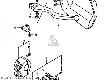 RIGHT HANDLE SWITCH - DR750SU 1988 (J) GERMANY (E22)