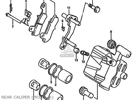 REAR CALIPER (MODEL K) - DR750SU 1988 (J) GERMANY (E22)