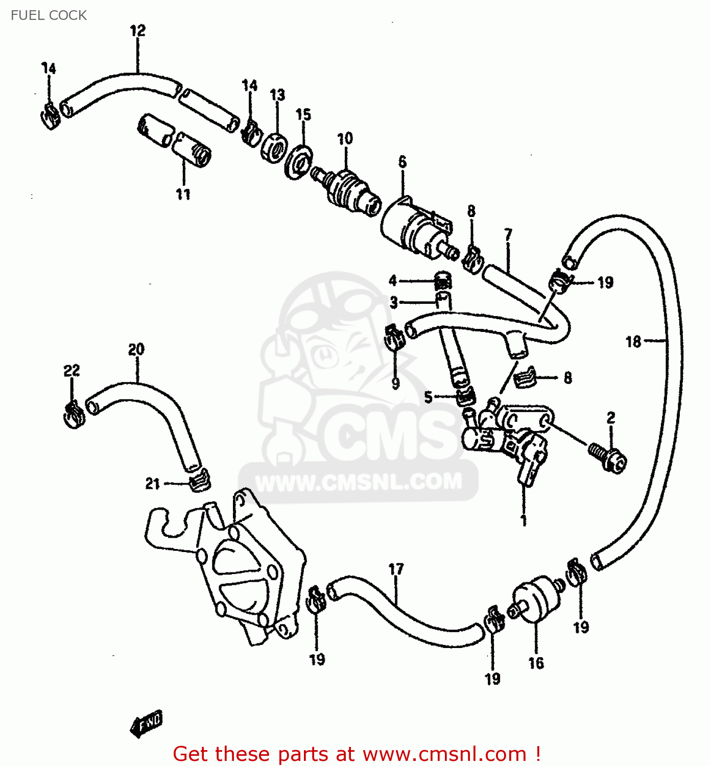 FUEL COCK DR750SU 1989 (K) GERMANY (E22)