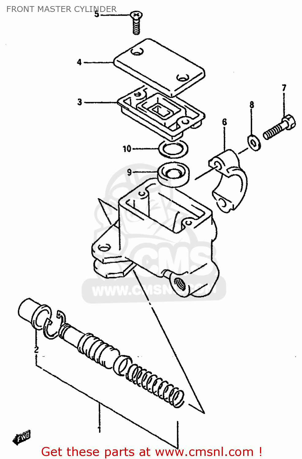 FRONT MASTER CYLINDER DR750SU 1989 (K) GERMANY (E22)
