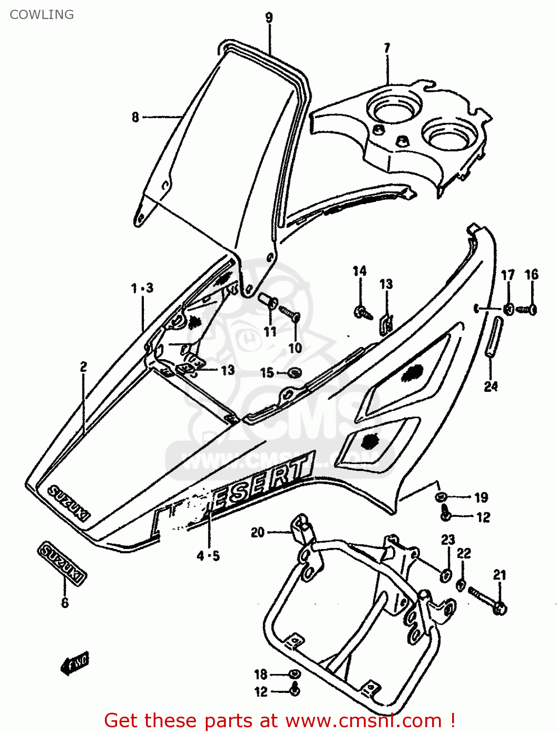 COWLING DR750SU 1989 (K) GERMANY (E22)