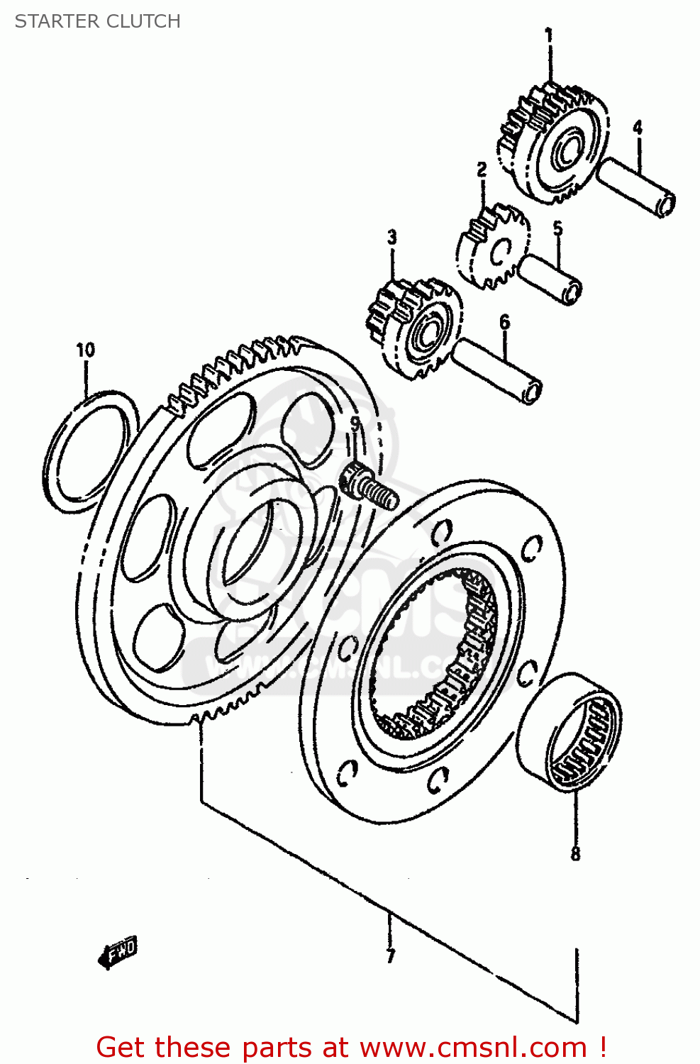 STARTER CLUTCH DR750SU 1989 (K) GERMANY (E22)
