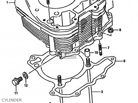 CYLINDER - DR750SU 1989 (K) GERMANY (E22)