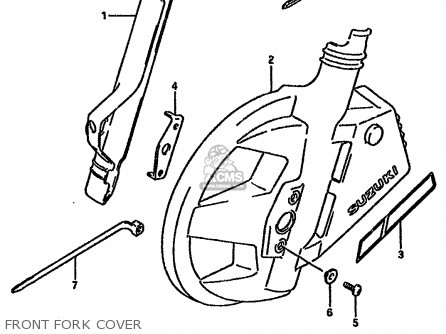 FRONT FORK COVER - DR750SU 1989 (K) GERMANY (E22)