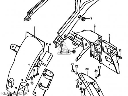 REAR FENDER - DR750SU 1989 (K) GERMANY (E22)