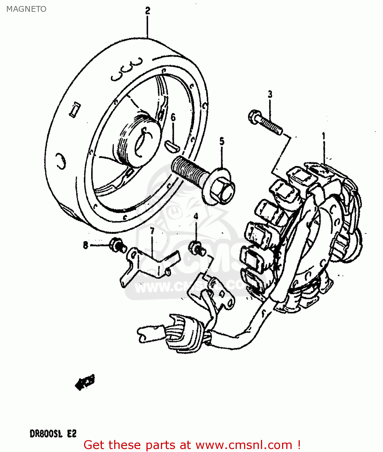 MAGNETO DR800S 1990 (L) (2 4 15 E16 E17 E18 E21 E22 E24 E25 E34 E39 E53