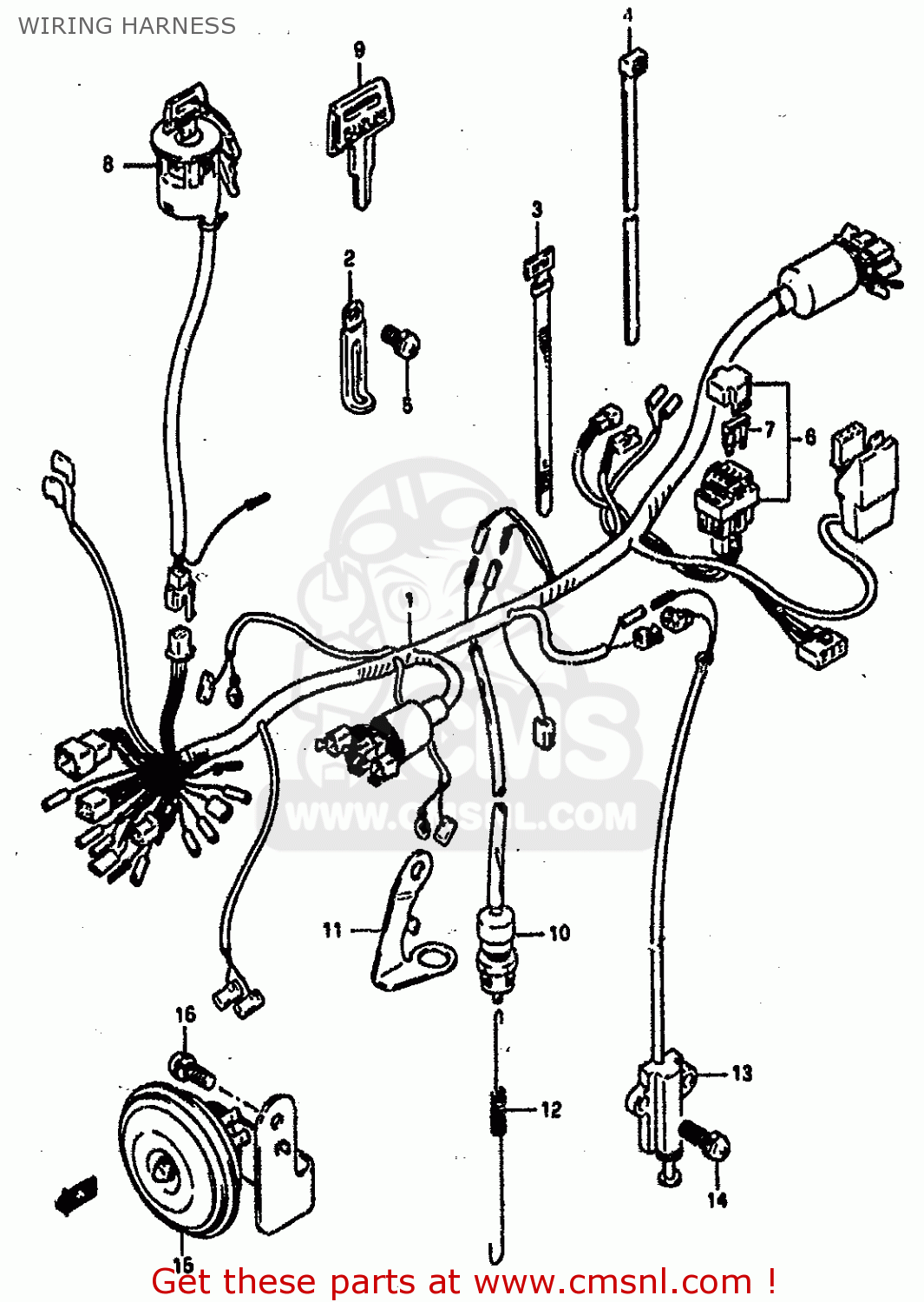 WIRING HARNESS DR800S 1990 (L) (2 4 15 E16 E17 E18 E21 E22 E24 E25 E34 E39 E53