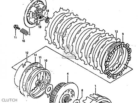 CLUTCH - DR800S 1990 (L) (2 4 15 E16 E17 E18 E21 E22 E24 E25 E34 E39 E53