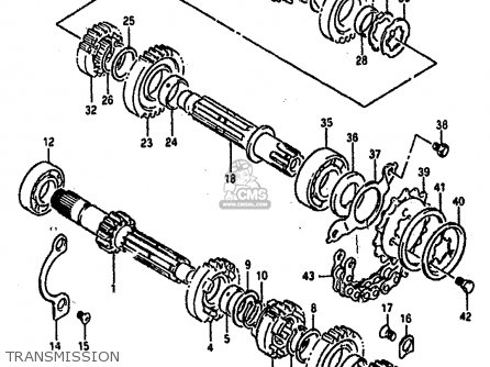 TRANSMISSION - DR800S 1990 (L) (2 4 15 E16 E17 E18 E21 E22 E24 E25 E34 E39 E53