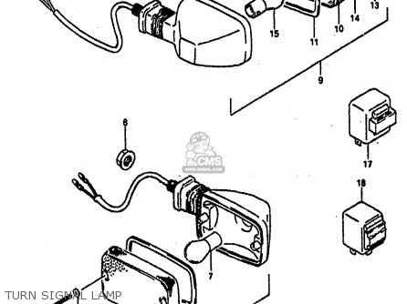 TURN SIGNAL LAMP - DR800S 1990 (L) (2 4 15 E16 E17 E18 E21 E22 E24 E25 E34 E39 E53