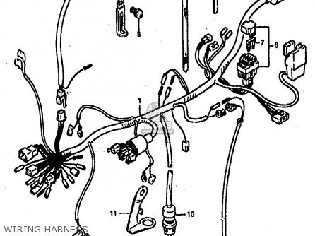 WIRING HARNESS - DR800S 1990 (L) (2 4 15 E16 E17 E18 E21 E22 E24 E25 E34 E39 E53