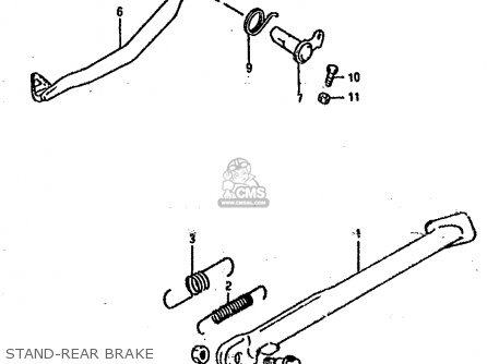 STAND-REAR BRAKE - DR800S 1990 (L) (2 4 15 E16 E17 E18 E21 E22 E24 E25 E34 E39 E53