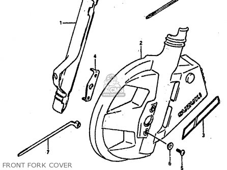 FRONT FORK COVER - DR800S 1990 (L) (2 4 15 E16 E17 E18 E21 E22 E24 E25 E34 E39 E53