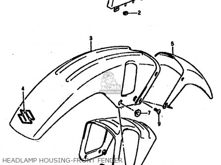 HEADLAMP HOUSING-FRONT FENDER - DR800S 1990 (L) (2 4 15 E16 E17 E18 E21 E22 E24 E25 E34 E39 E53