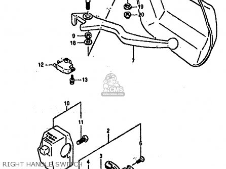 RIGHT HANDLE SWITCH - DR800S 1990 (L) (2 4 15 E16 E17 E18 E21 E22 E24 E25 E34 E39 E53