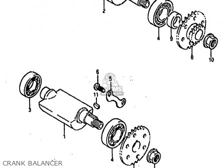 CRANK BALANCER - DR800S 1990 (L) (2 4 15 E16 E17 E18 E21 E22 E24 E25 E34 E39 E53