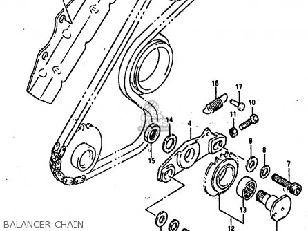 BALANCER CHAIN - DR800S 1990 (L) (2 4 15 E16 E17 E18 E21 E22 E24 E25 E34 E39 E53