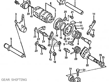 GEAR SHIFTING - DR800S 1991 (M) (1 2 4 15 16 E17 E18 E21 E22 E24 E25 E34 E39 E53