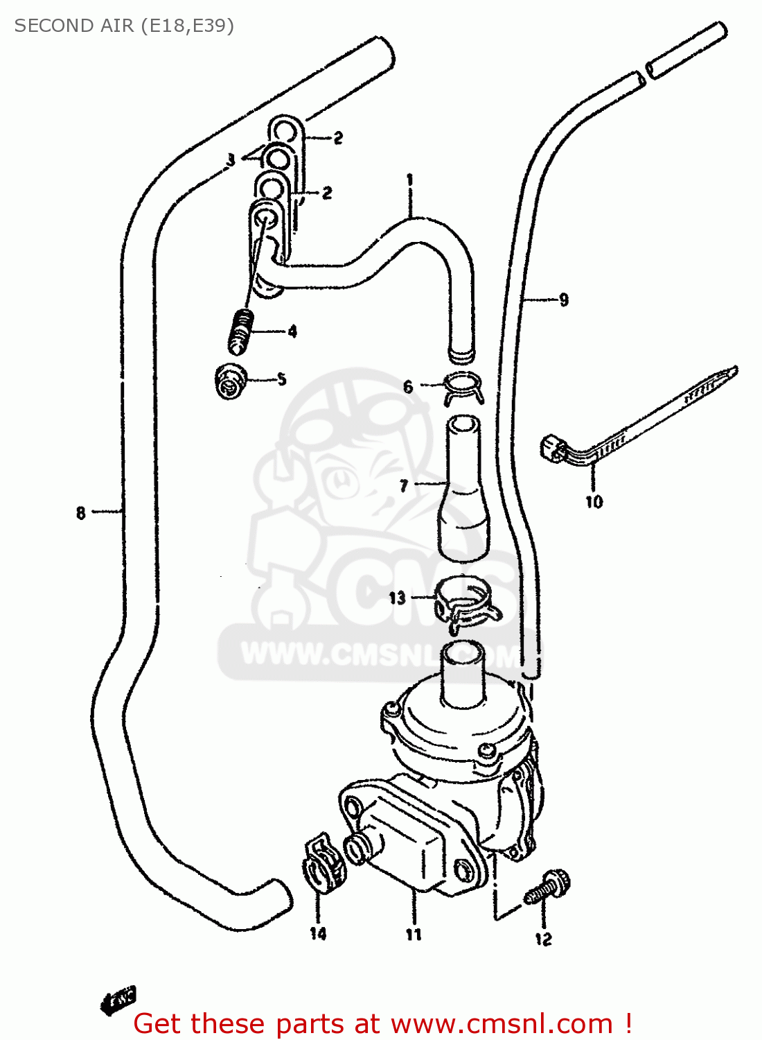 SECOND AIR (E18,E39) DR800S 1992 (N) (E1 E02 E04 E17 E18 E21 E22 E24 E25 E34 E39 E53)