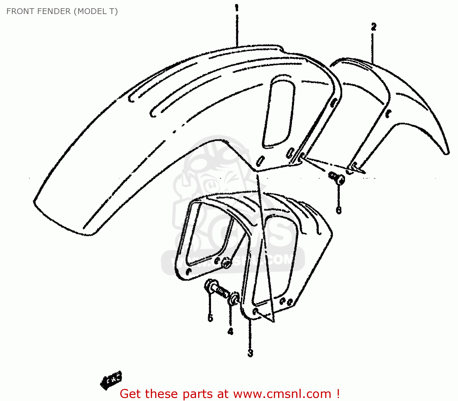FRONT FENDER (MODEL T) DR800S 1992 (N) (E1 E02 E04 E17 E18 E21 E22 E24 E25 E34 E39 E53)
