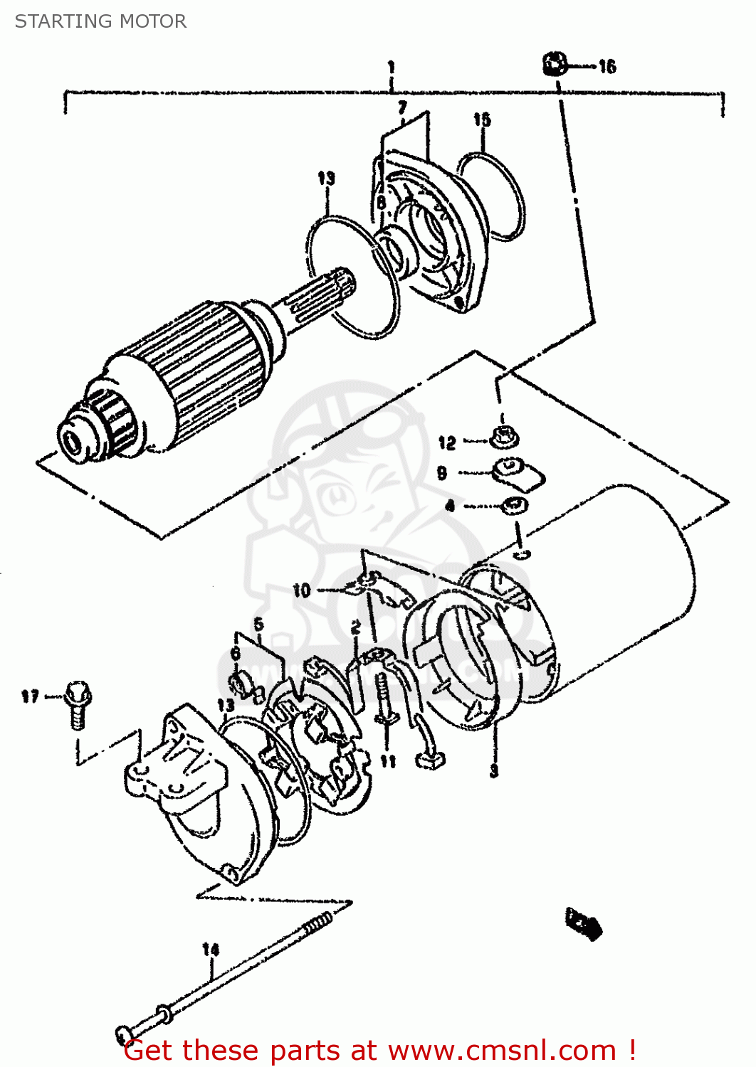 STARTING MOTOR DR800S 1993 (P) (E01 E04 E17 E18 E21 E22 E25 E34 E53)