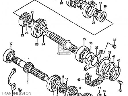 TRANSMISSION - DR800S 1993 (P) (E01 E04 E17 E18 E21 E22 E25 E34 E53)