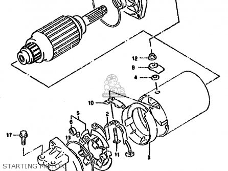 STARTING MOTOR - DR800S 1993 (P) (E01 E04 E17 E18 E21 E22 E25 E34 E53)