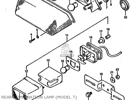 REAR COMBINATION LAMP (MODEL T) - DR800S 1993 (P) (E01 E04 E17 E18 E21 E22 E25 E34 E53)