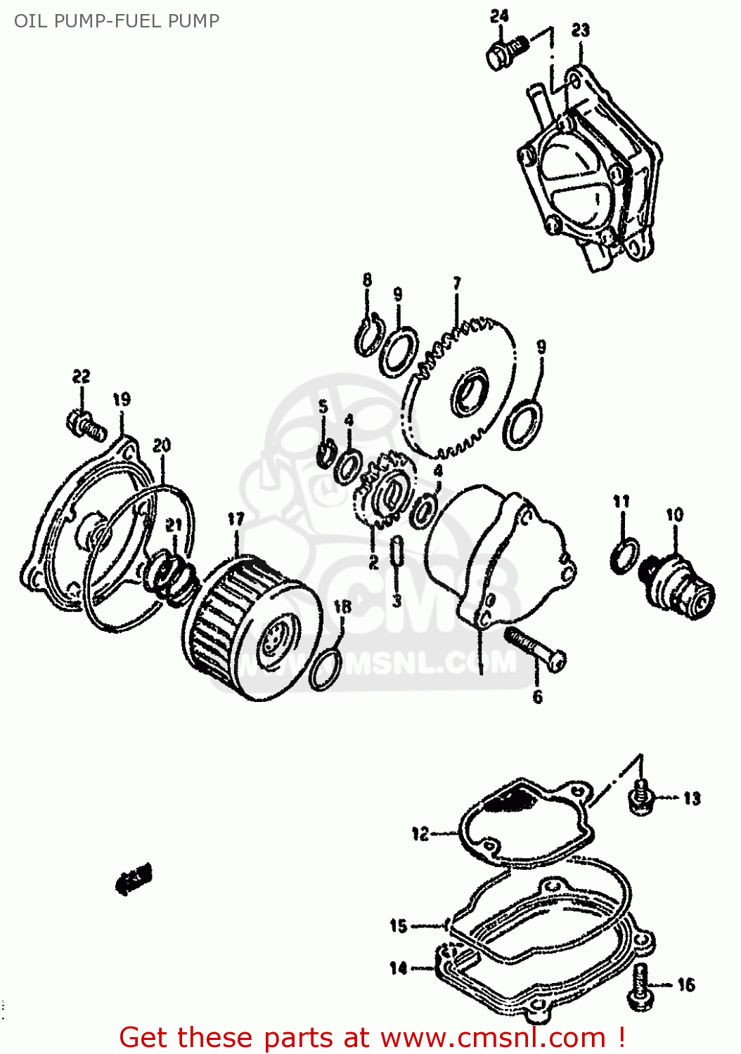 OIL PUMP-FUEL PUMP DR800S 1994 (R) (E04 E18 E21 E22 E34 E53)