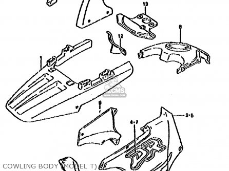 COWLING BODY (MODEL T) - DR800S 1994 (R) (E04 E18 E21 E22 E34 E53)