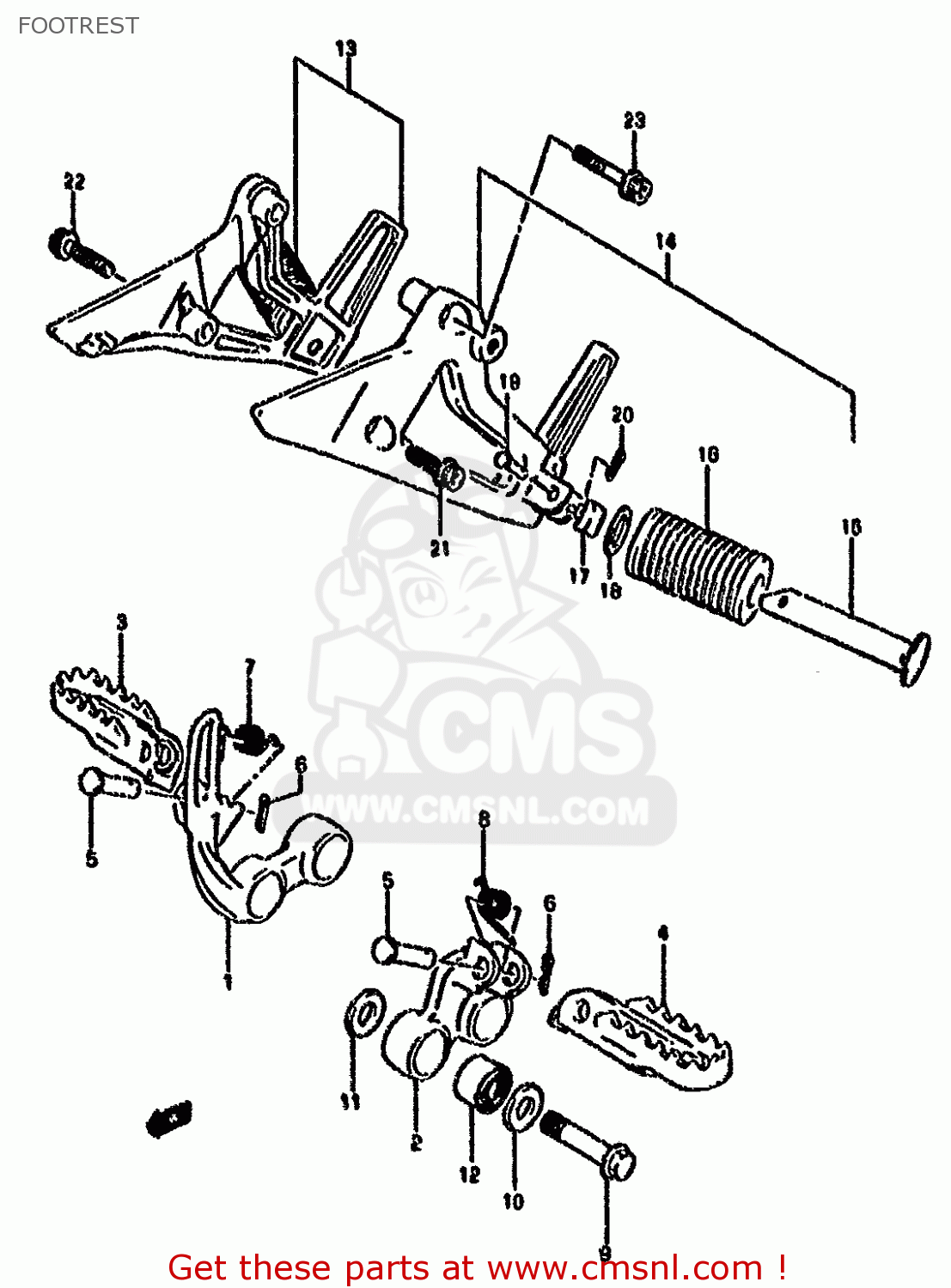 FOOTREST DR800S 1995 (S) (E04 E22 E34 E37)