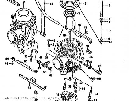 CARBURETOR (MODEL P/R/S/T) - DR800S 1995 (S) (E04 E22 E34 E37)