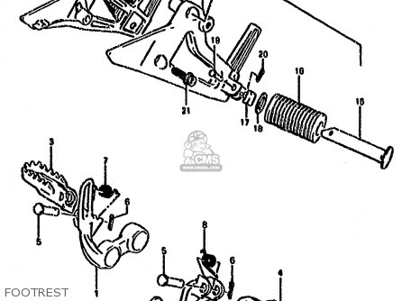 FOOTREST - DR800S 1995 (S) (E04 E22 E34 E37)