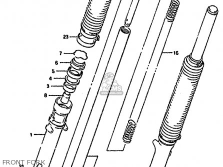 FRONT FORK - DR800S 1995 (S) (E04 E22 E34 E37)