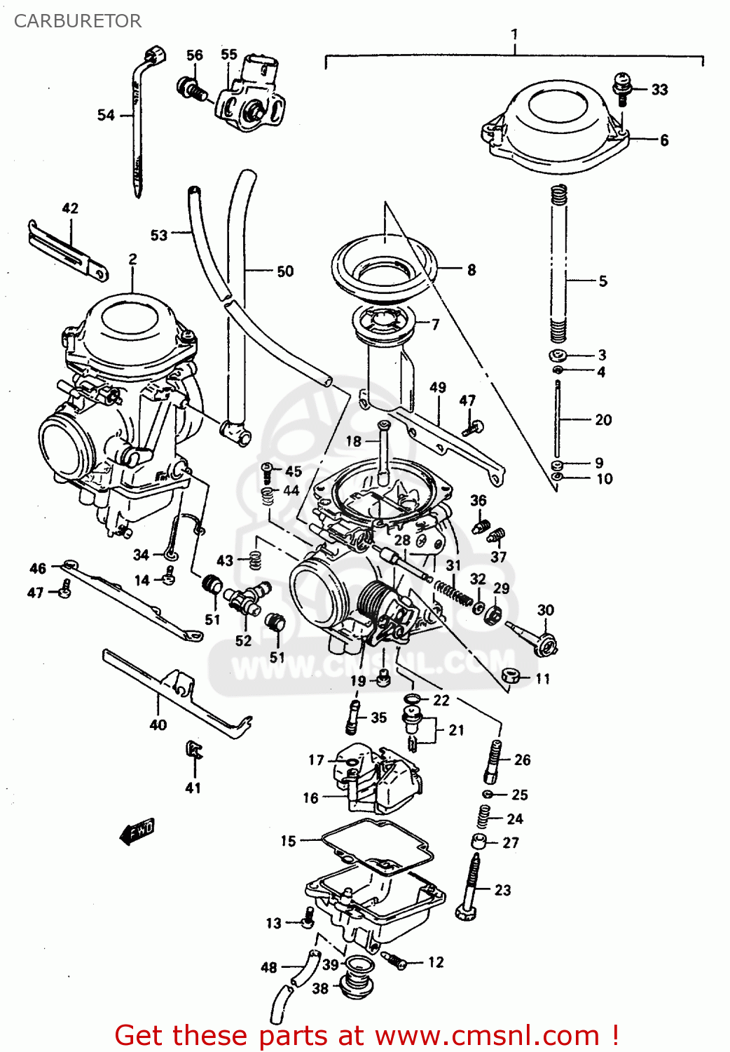 CARBURETOR DR800S 1997 (V) FRANCE GERMANY ITALY (E04 E22 E34)