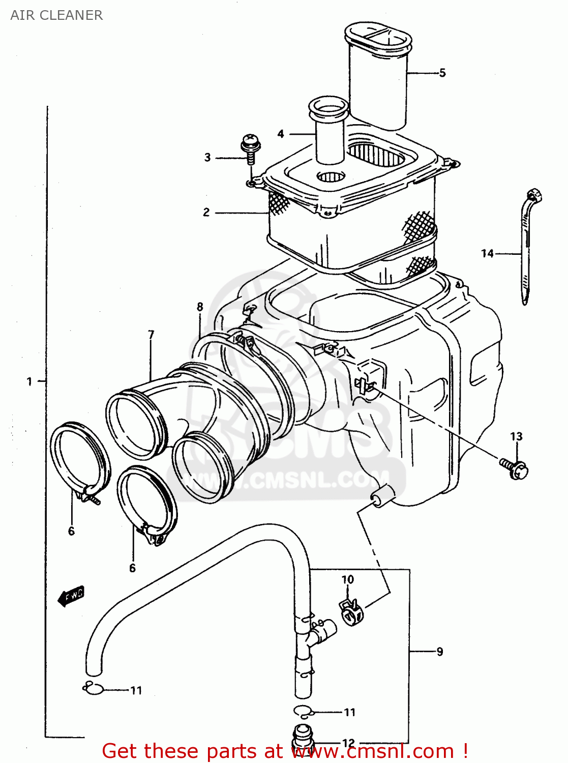 AIR CLEANER DR800S 1997 (V) FRANCE GERMANY ITALY (E04 E22 E34)