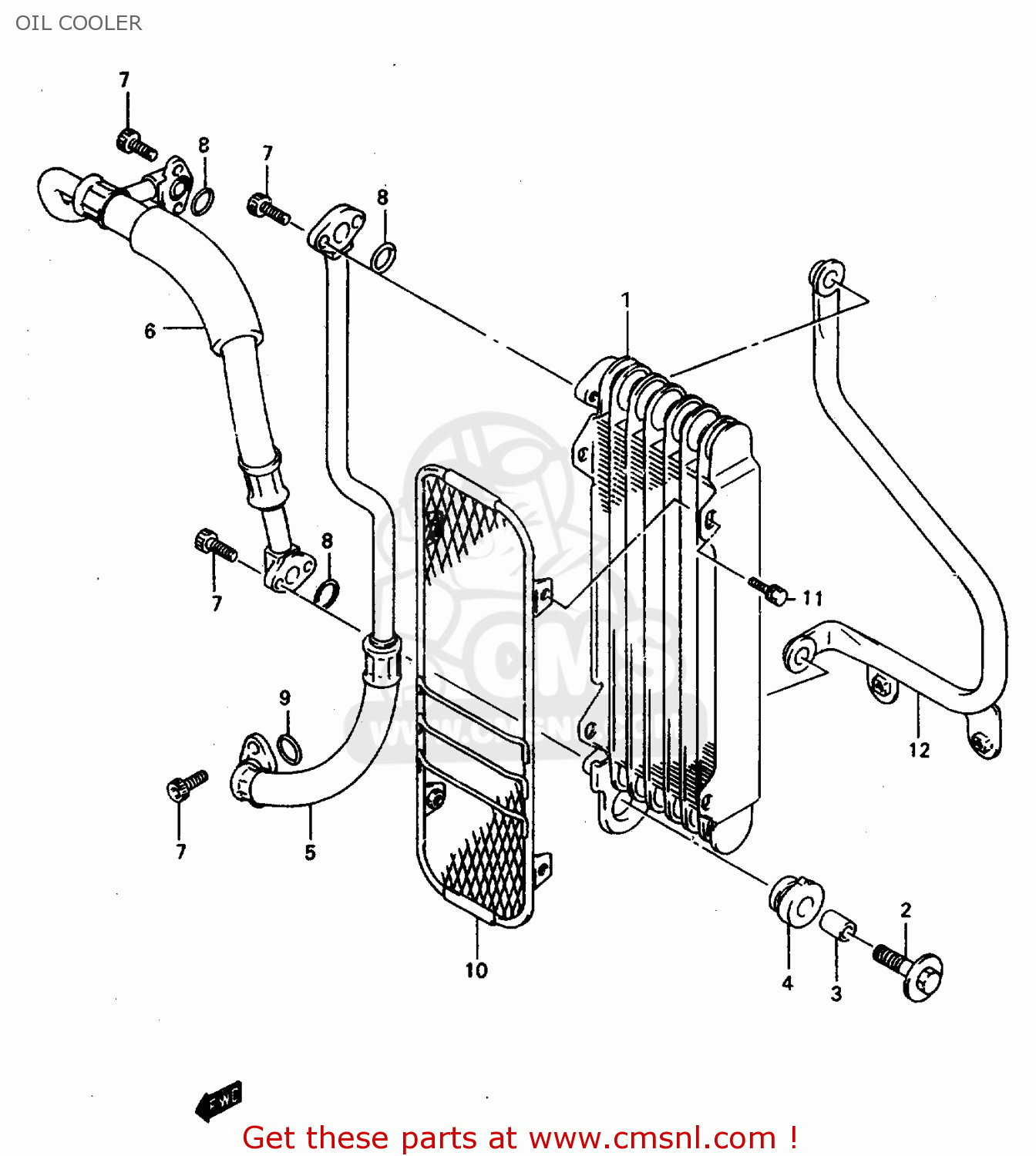 OIL COOLER DR800S 1997 (V) FRANCE GERMANY ITALY (E04 E22 E34)