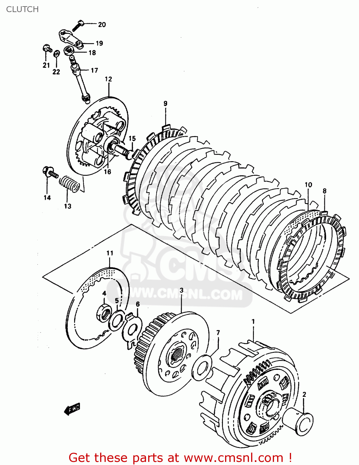 CLUTCH DR800S 1997 (V) FRANCE GERMANY ITALY (E04 E22 E34)