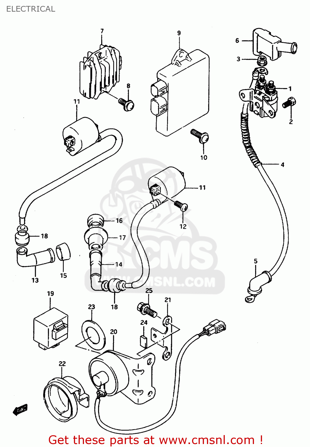 ELECTRICAL DR800S 1997 (V) FRANCE GERMANY ITALY (E04 E22 E34)