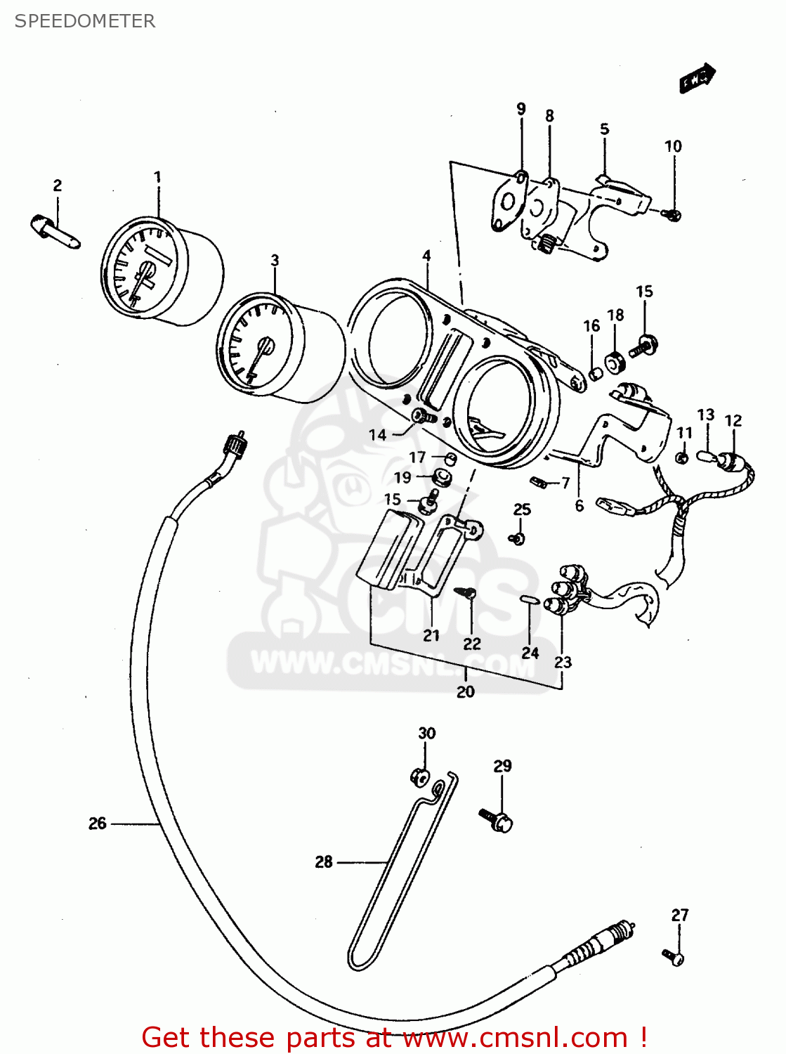 SPEEDOMETER DR800S 1997 (V) FRANCE GERMANY ITALY (E04 E22 E34)