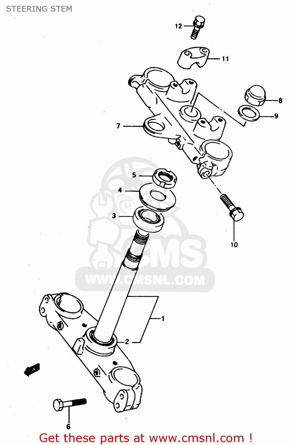 STEERING STEM DR800S 1997 (V) FRANCE GERMANY ITALY (E04 E22 E34)